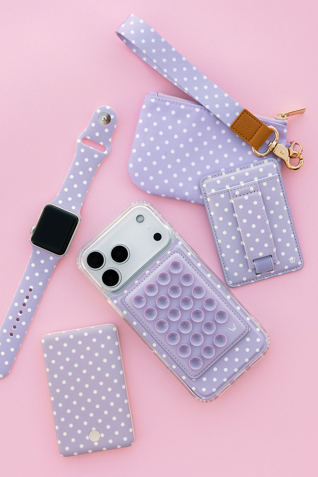 Grape Dots Wrist Lanyard