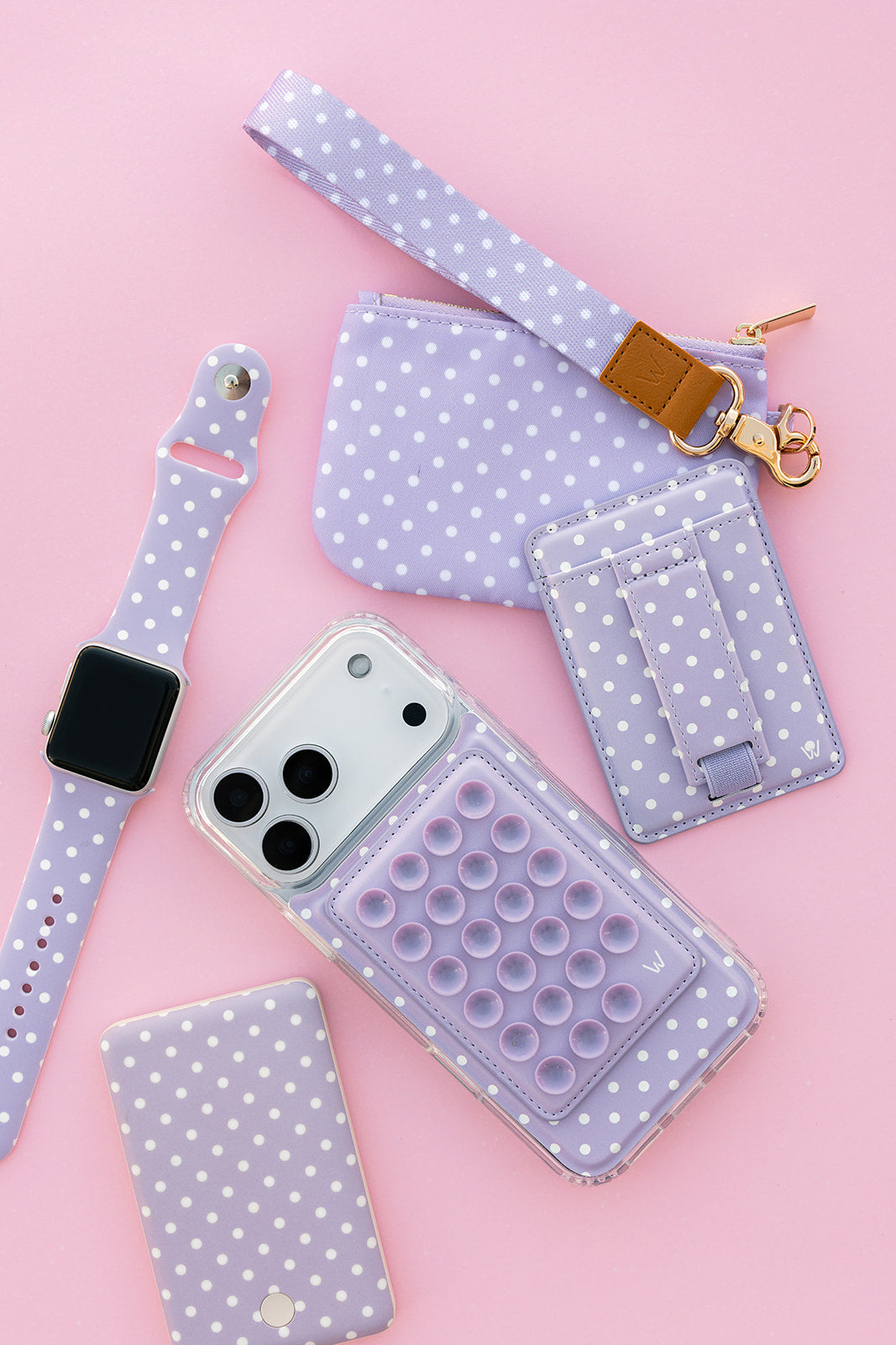 Grape Dots Zipper Pouch