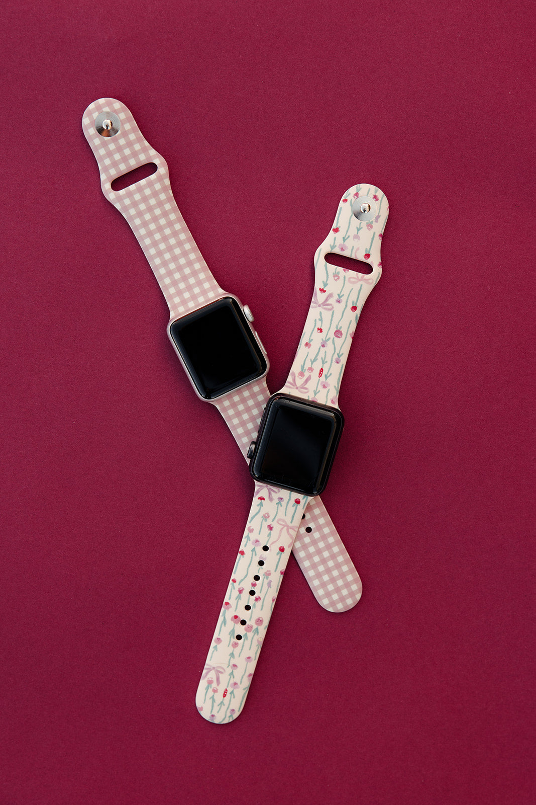 Blushing Gingham Watch Band