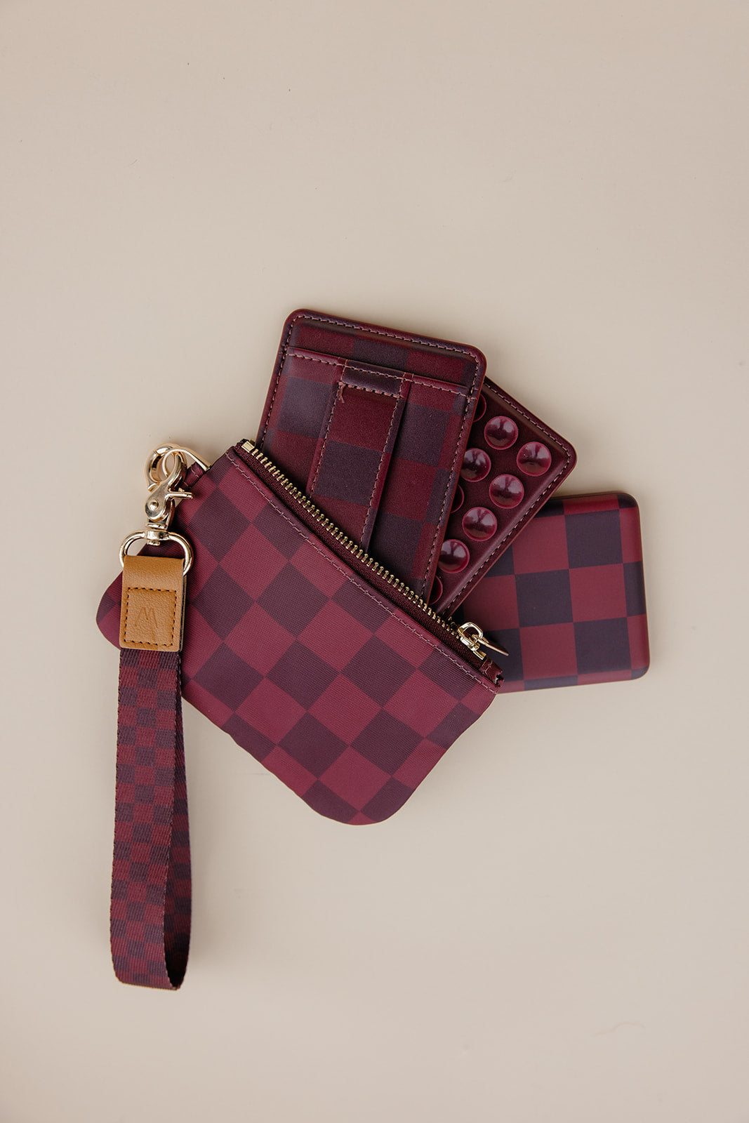 Cozy Check Zipper Pouch