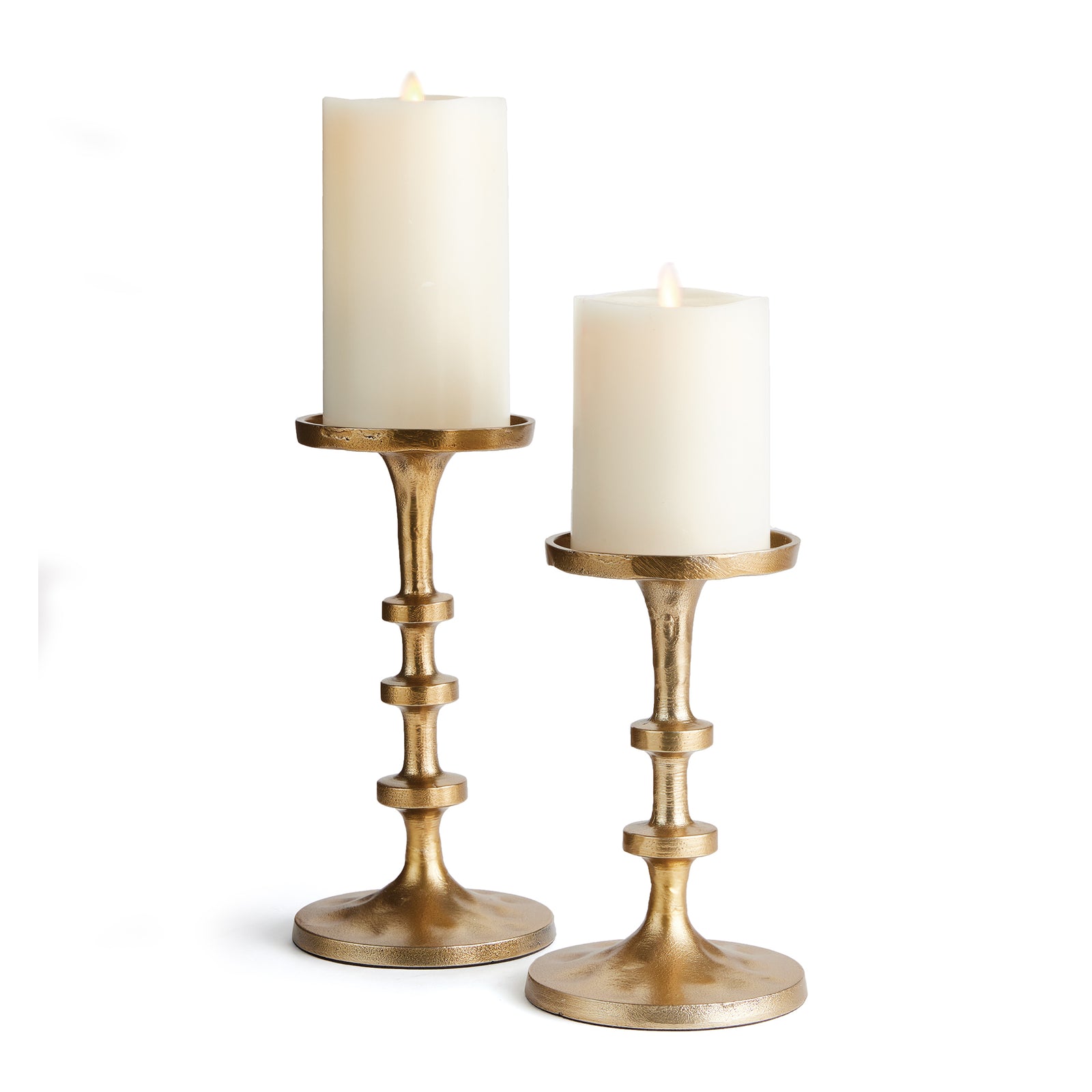 Abacus Petite Candle Stands, Set Of 2, Gold