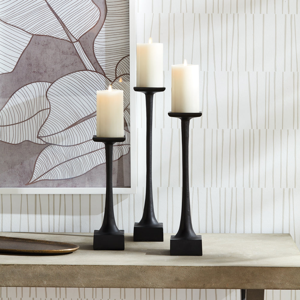 Milton Candle Stand Tall, Black