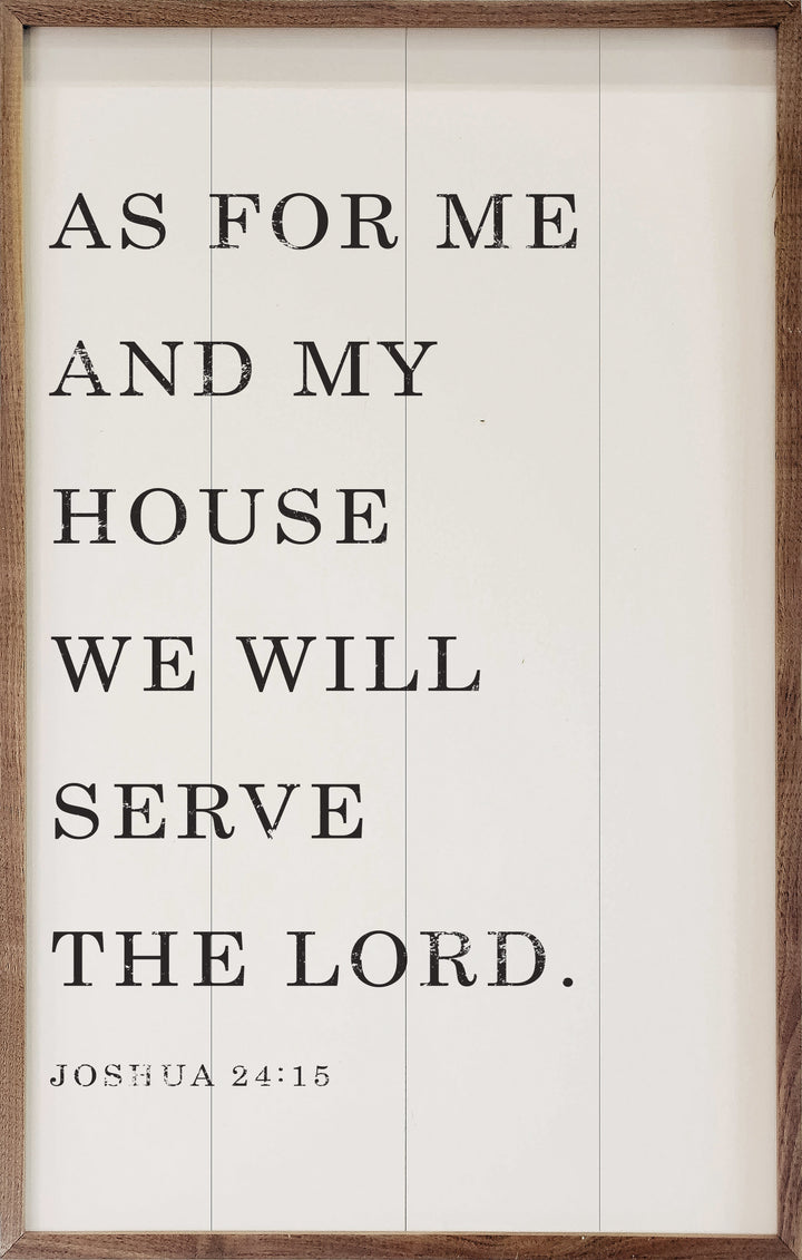As For Me And My House Joshua 24 15