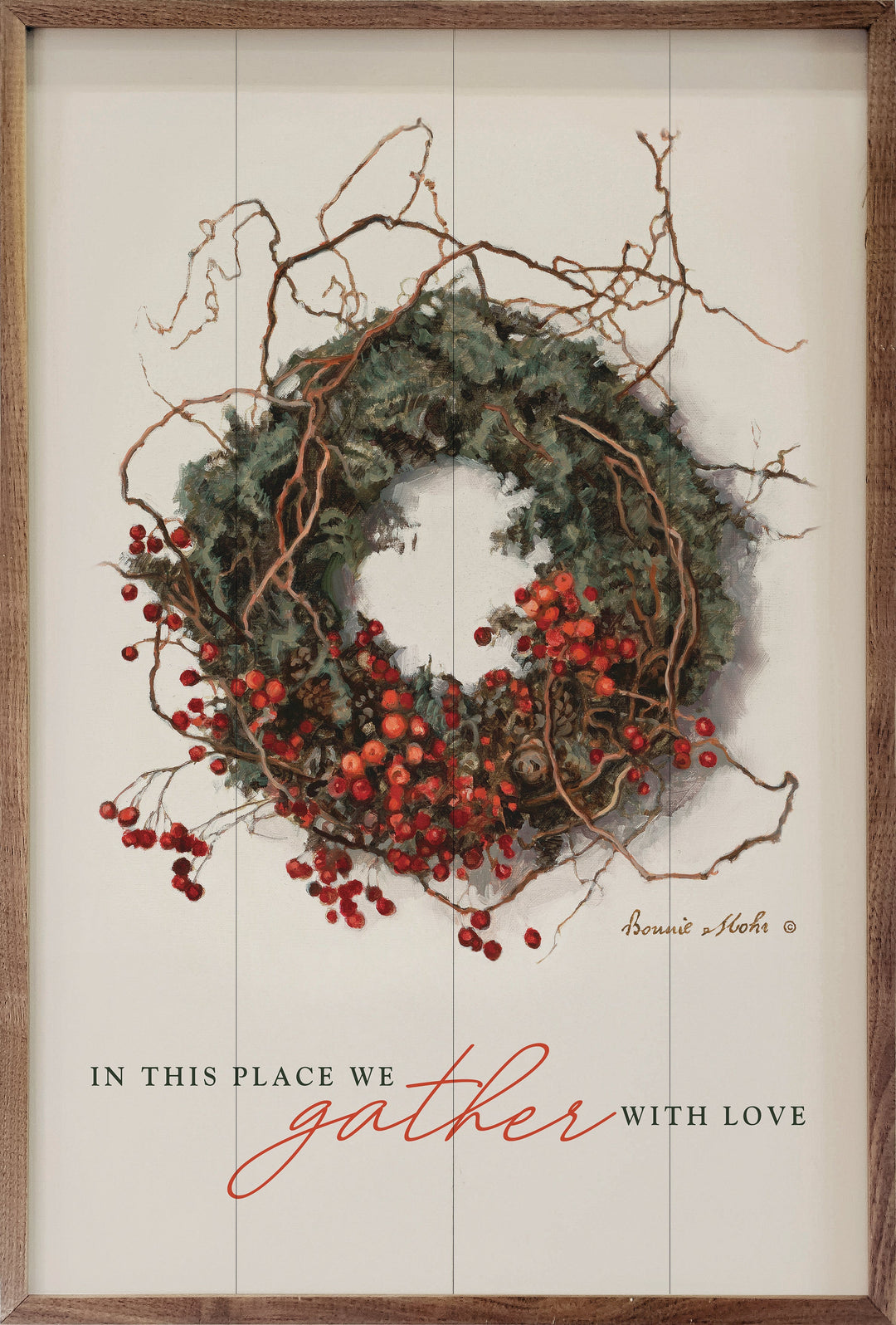 Gathering Wreath I By Bonnie Mohr