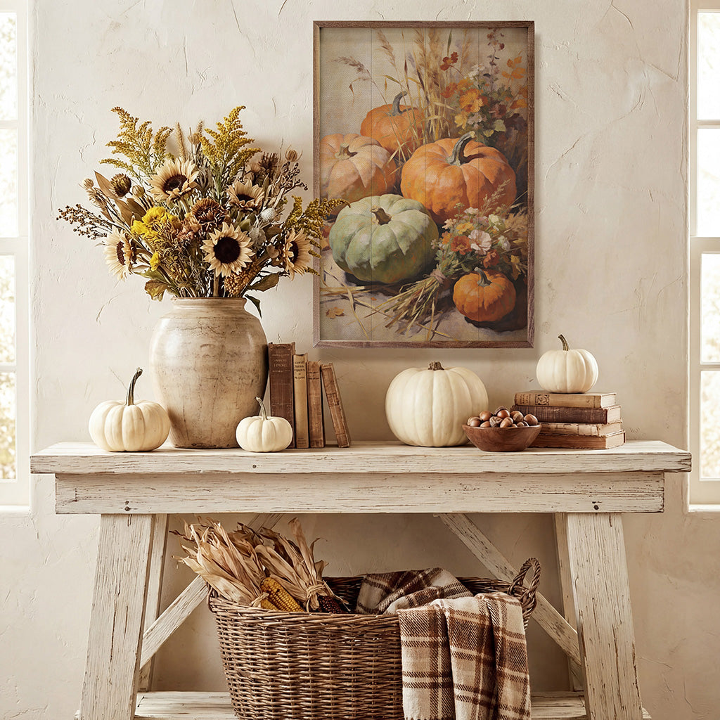 Harvest Gourds And Pumpkins Still Life