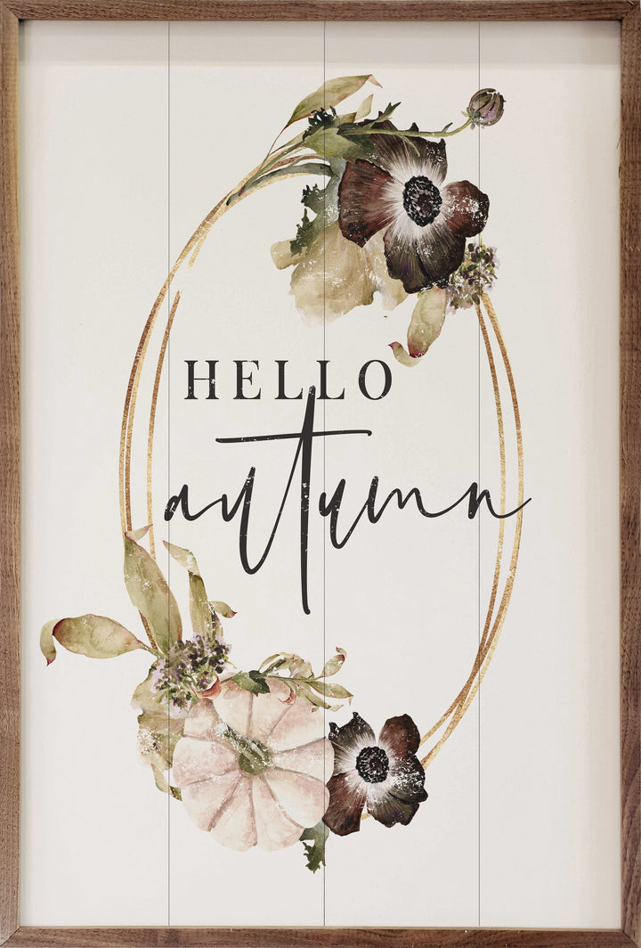 Hello Autumn Wreath White