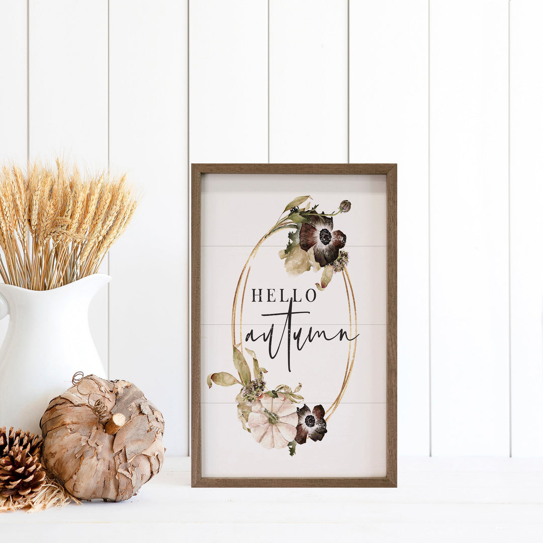 Hello Autumn Wreath White