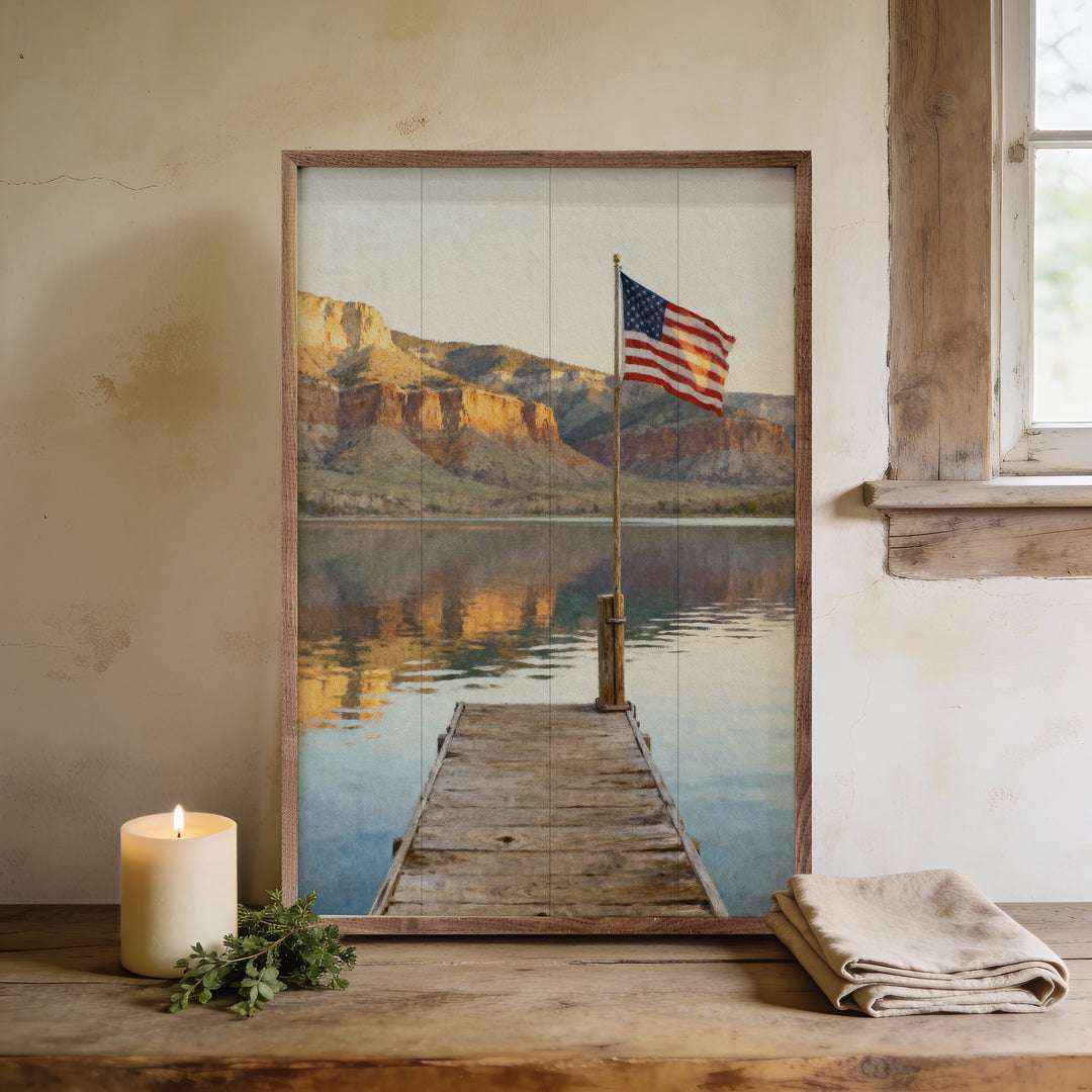 Mountain Lake Flag Dock