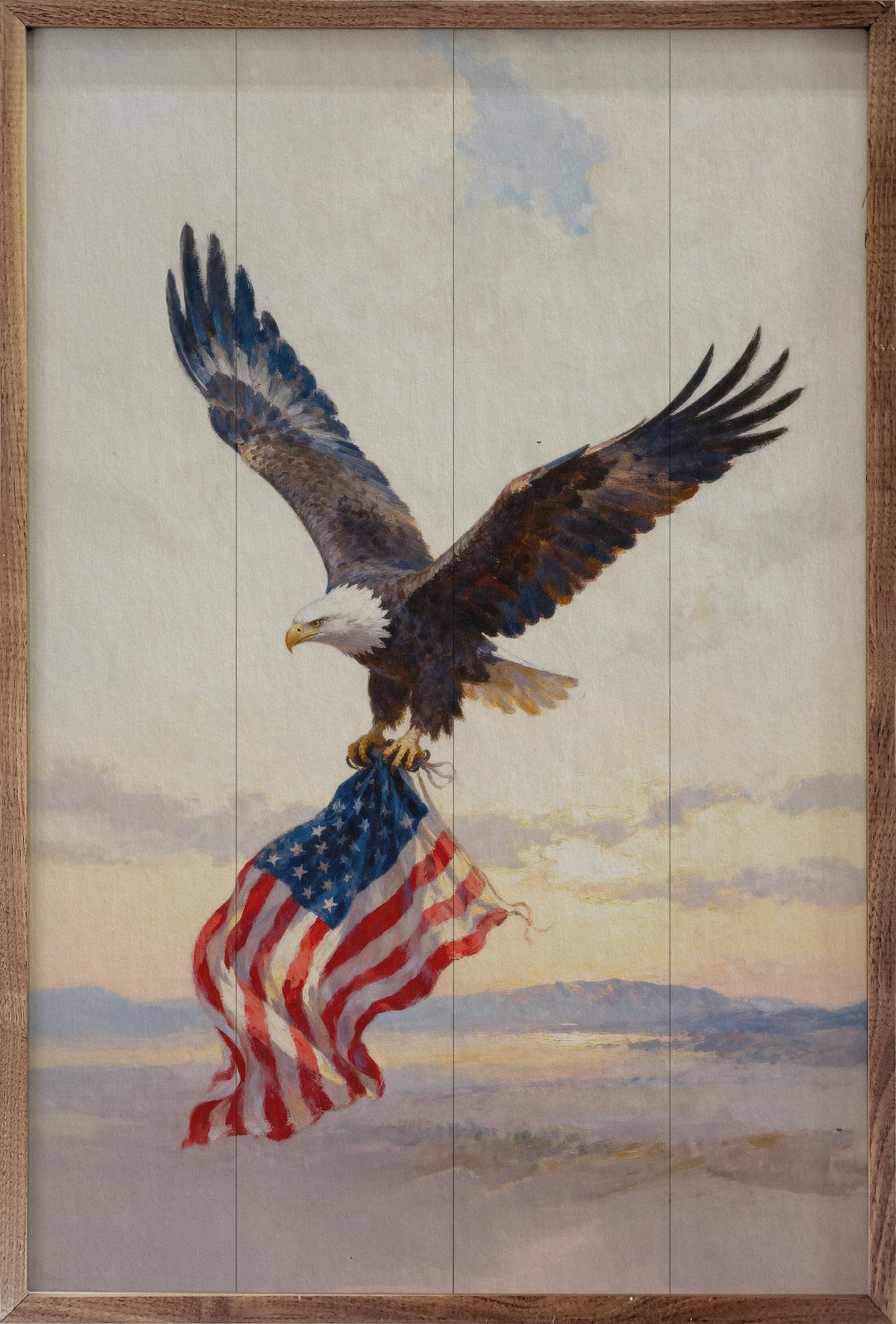 Patriotic Eagle Landscape
