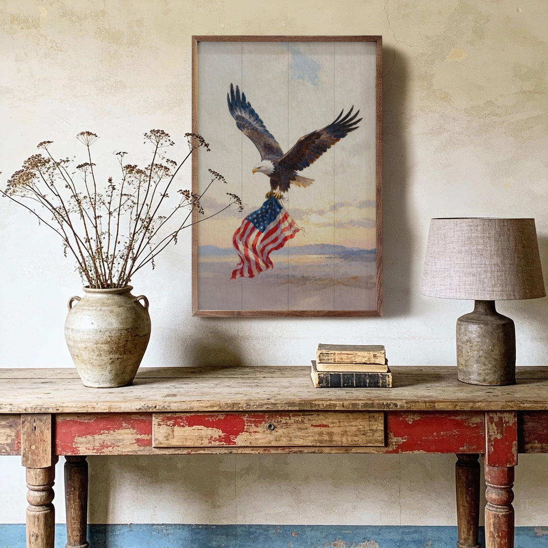 Patriotic Eagle Landscape