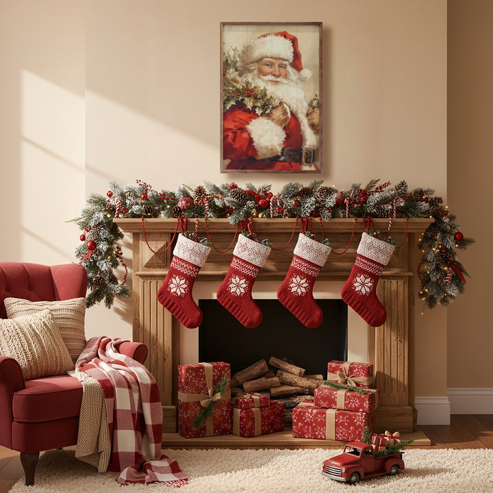 Santa With Black Belt And Mistletoe