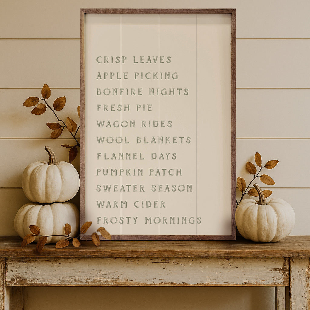 Autumn Activities List