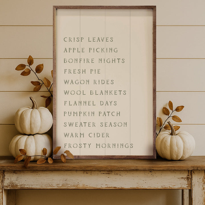 Autumn Activities List
