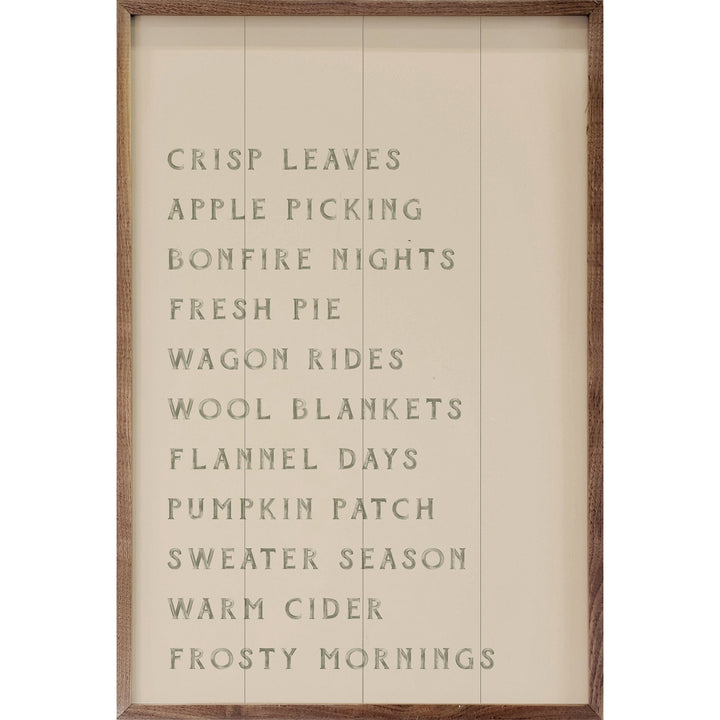 Autumn Activities List