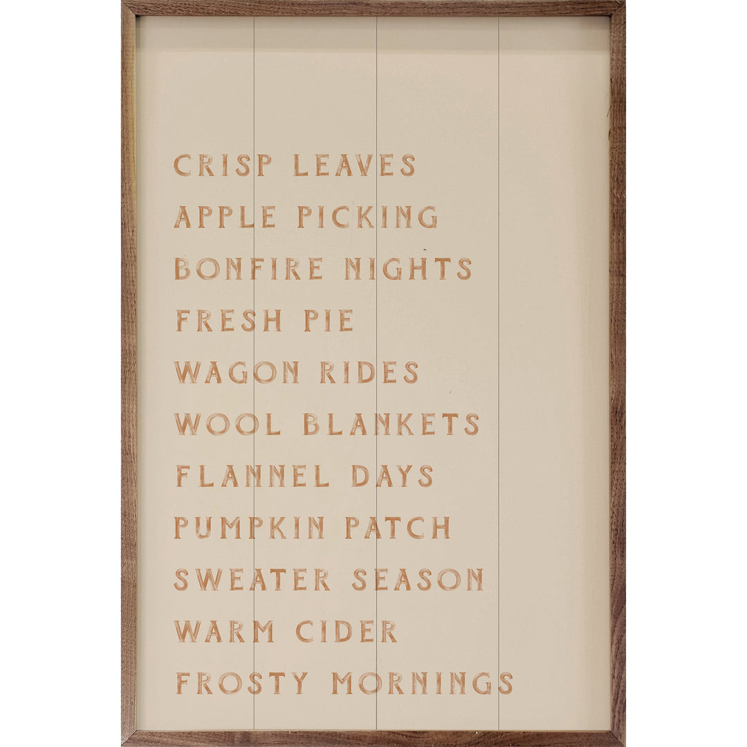 Autumn Activities List