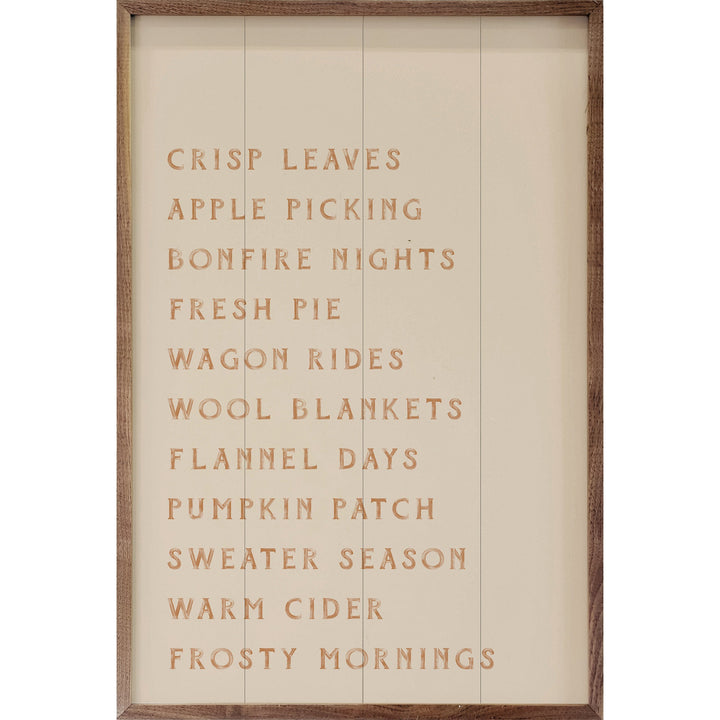 Autumn Activities List