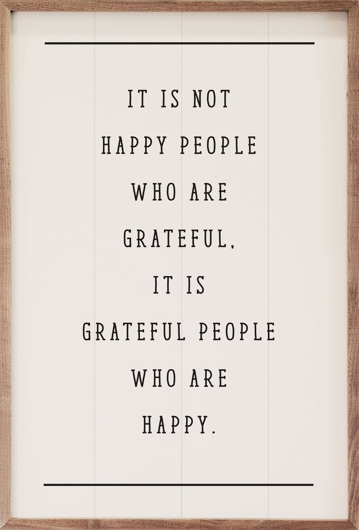 Grateful People Who Are Happy White