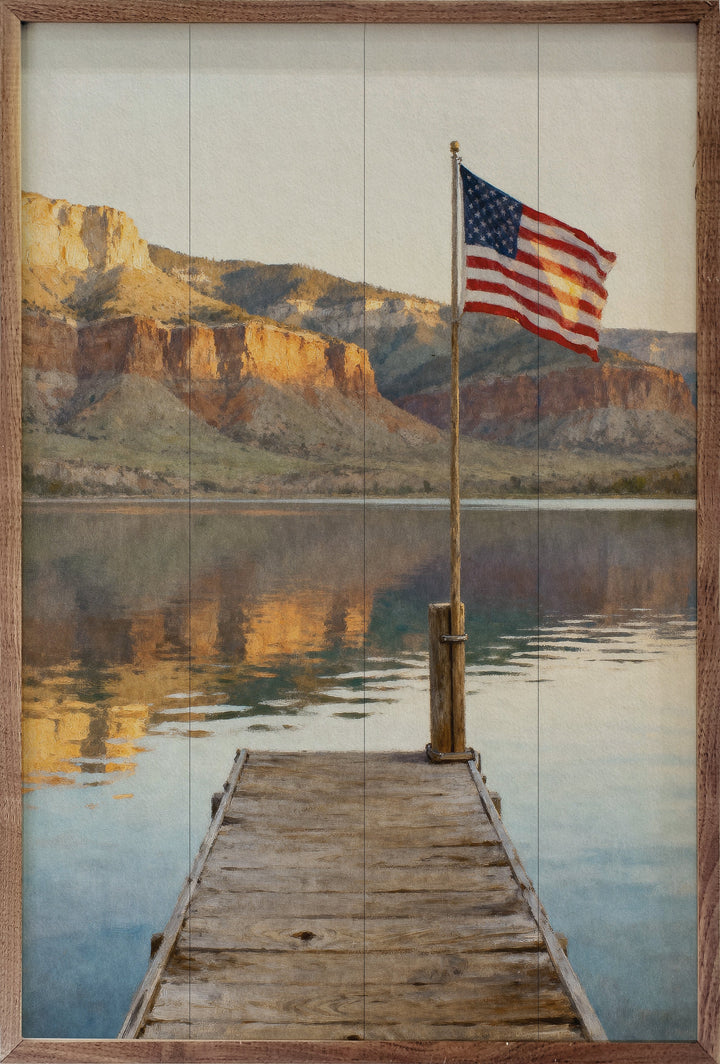 Mountain Lake Flag Dock