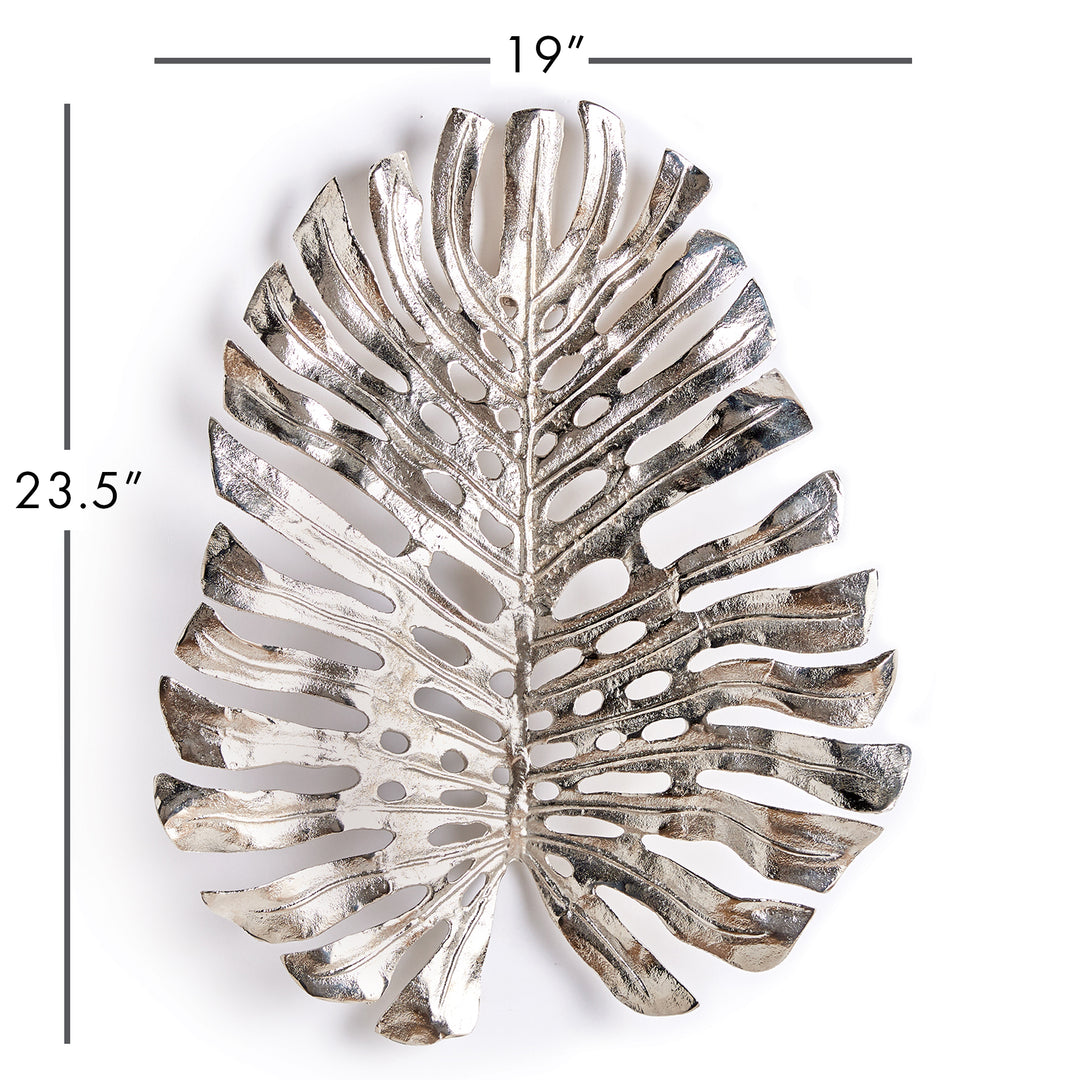 Monstera Wall Art Small, Silver