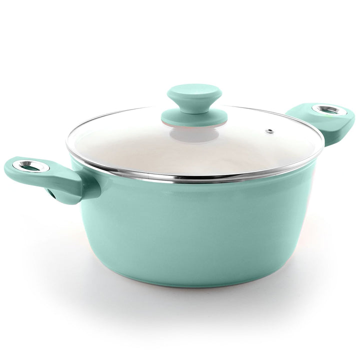Gibson Home Plaza Cafe Aluminum 4.5 Qt Dutch Oven with Soft Touch