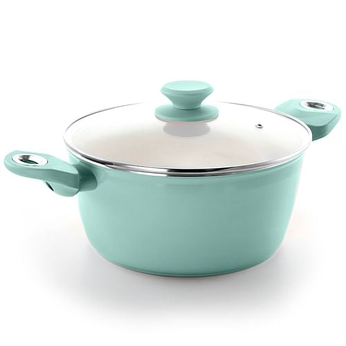 Gibson Home Plaza Cafe Aluminum 4.5 Qt Dutch Oven with Soft Touch