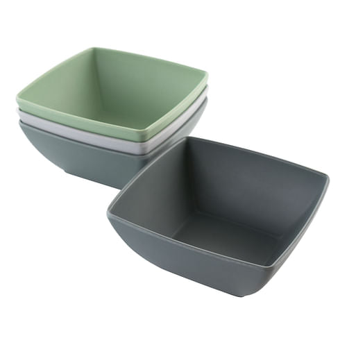 Gibson Home Grayson 4 Piece 6 Inch Melamine Bowl Set in Assorted