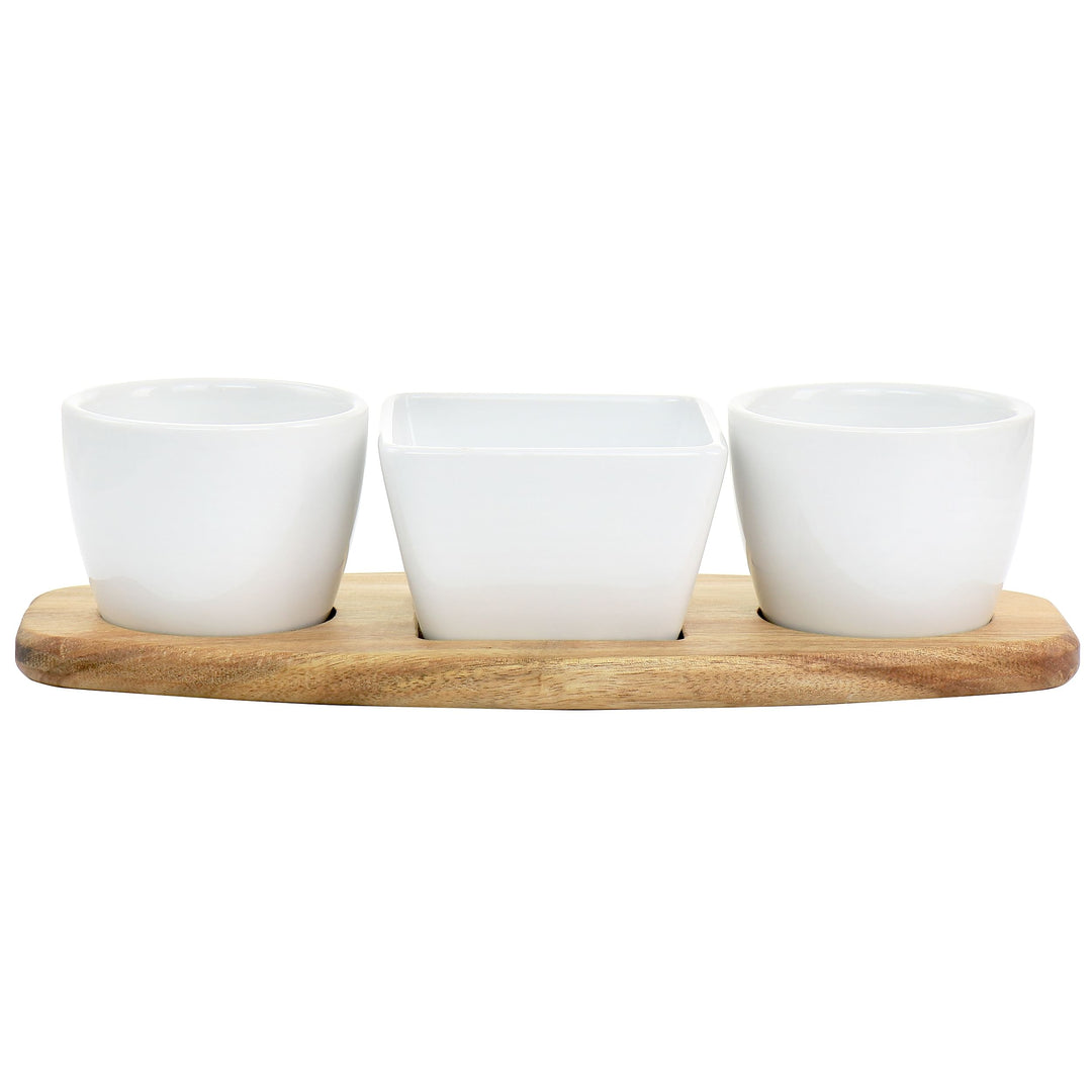 Gibson Elite Gracious Dining 4 Piece Fine Ceramic Tidbit Dish Set with