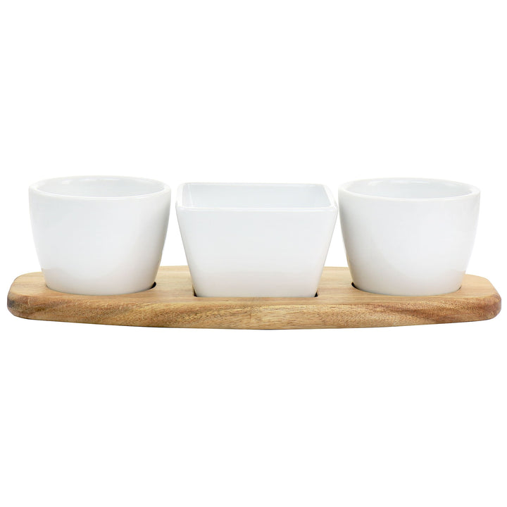 Gibson Elite Gracious Dining 4 Piece Fine Ceramic Tidbit Dish Set with