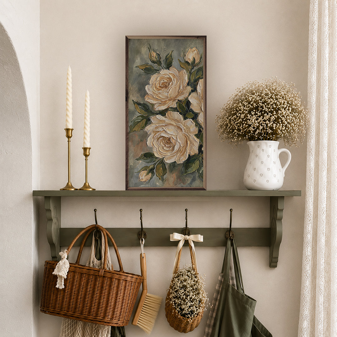 Antique White Rose Study