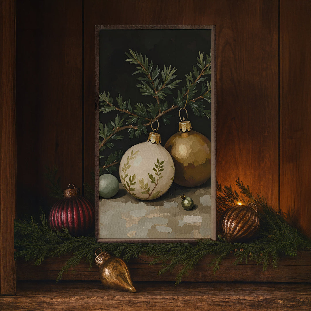 Gold And White Ornament