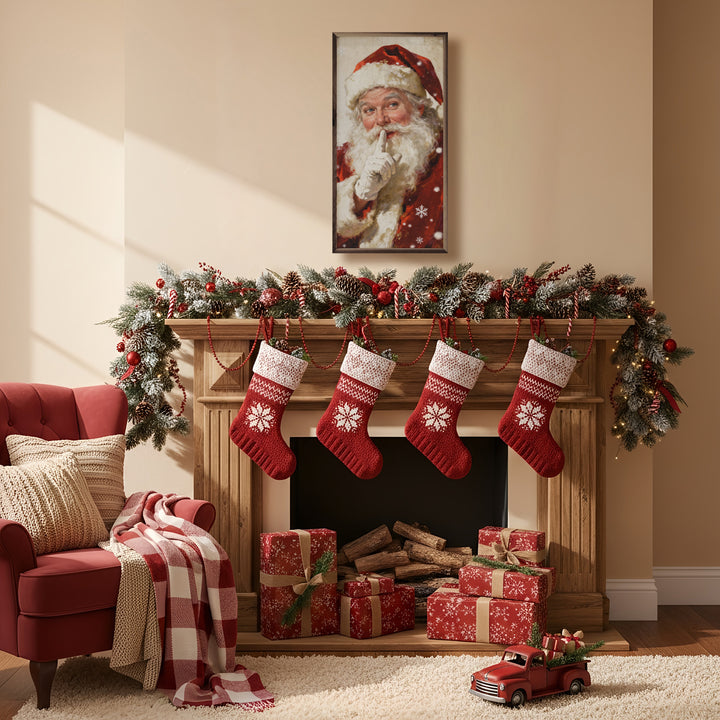 Santa Shh With Snowflakes