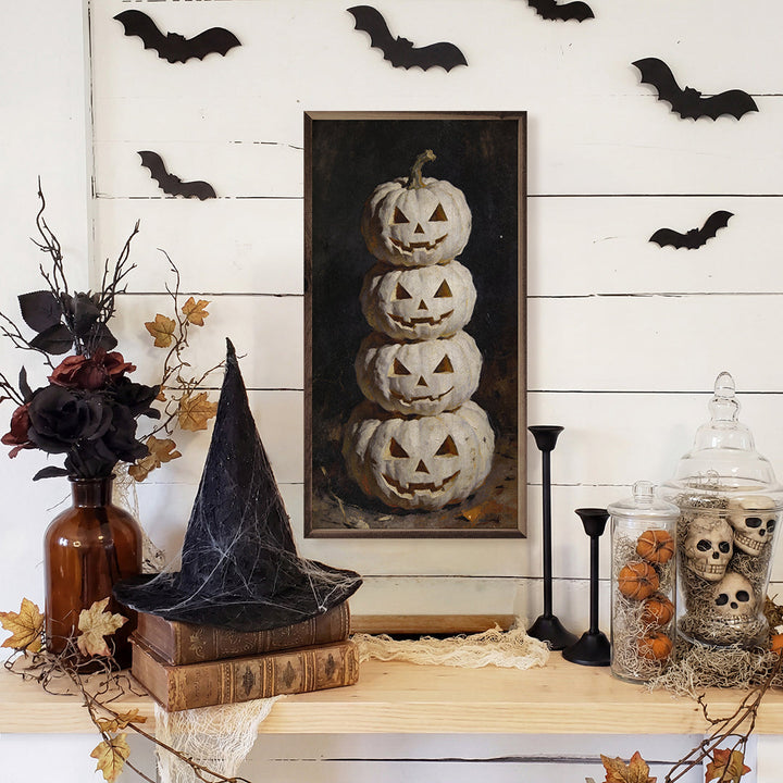 White Jack O Lantern Stack