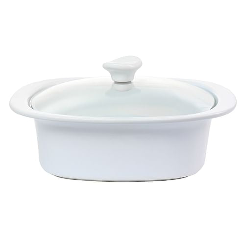 Gibson Elite Gracious Dining 1.9 Quart Stoneware Casserole in White