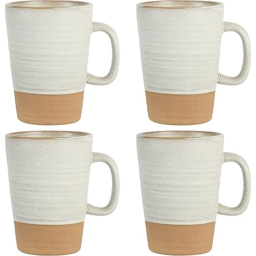 Gibson Elite Dreamweaver 4 Piece 17 Ounce Round Earthenware Mug Set in