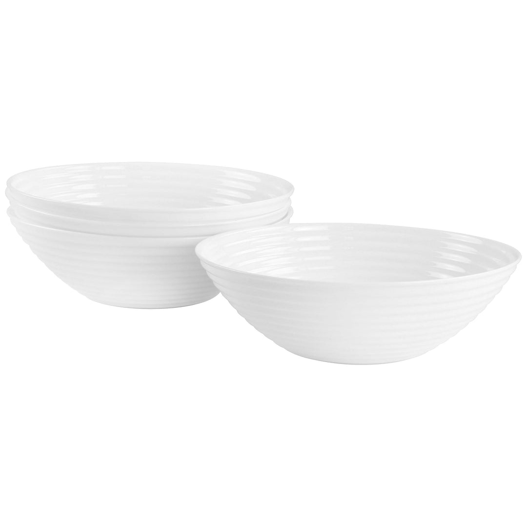 Gibson Ultra Patio 4 Piece Tempered Opal Glass Cereal Bowl Set in