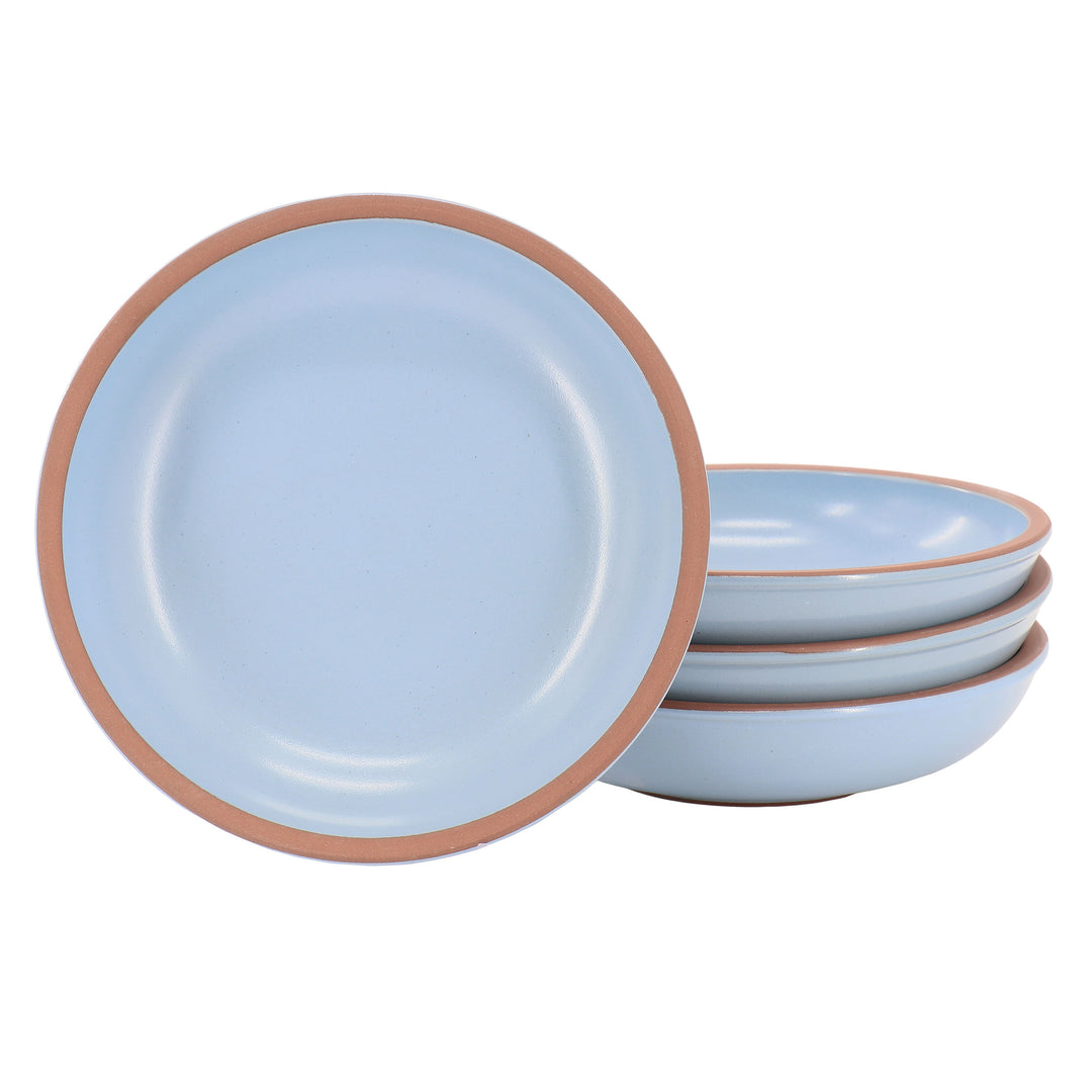 Gibson Elite Dumont 4 Piece Terracotta 9 Inch Dinner Bowl Set in Light