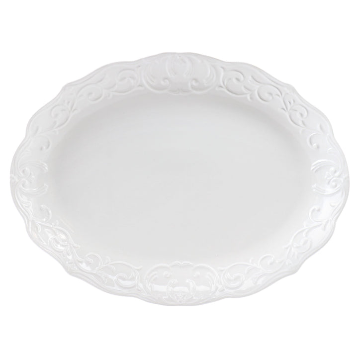 Gibson Home Bountiful Joy 18.75 x 14 Inch Durastone Oval Platter in