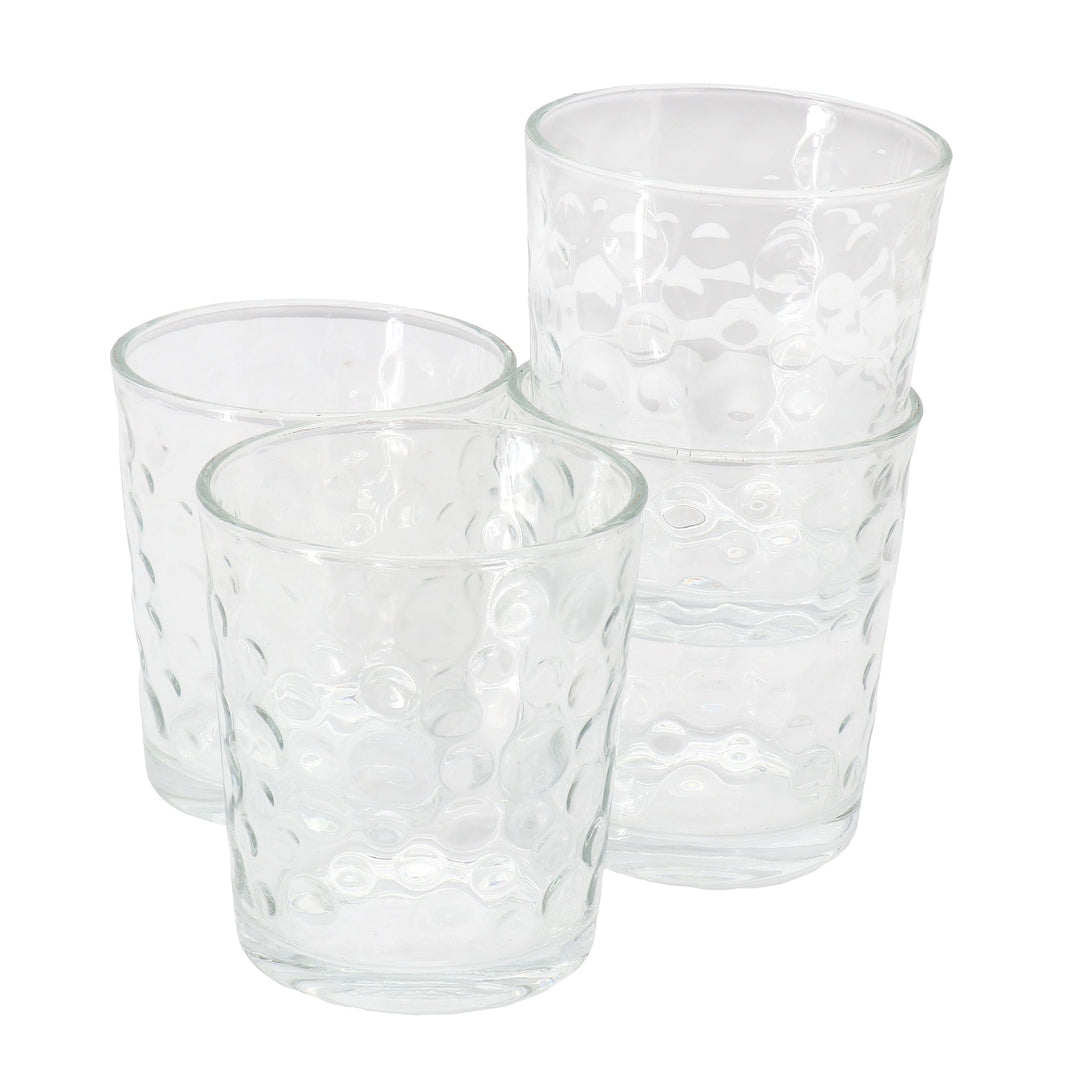 Gibson Home 4 Piece 13.5 Ounce Bubble Double Old-Fashioned Glassware