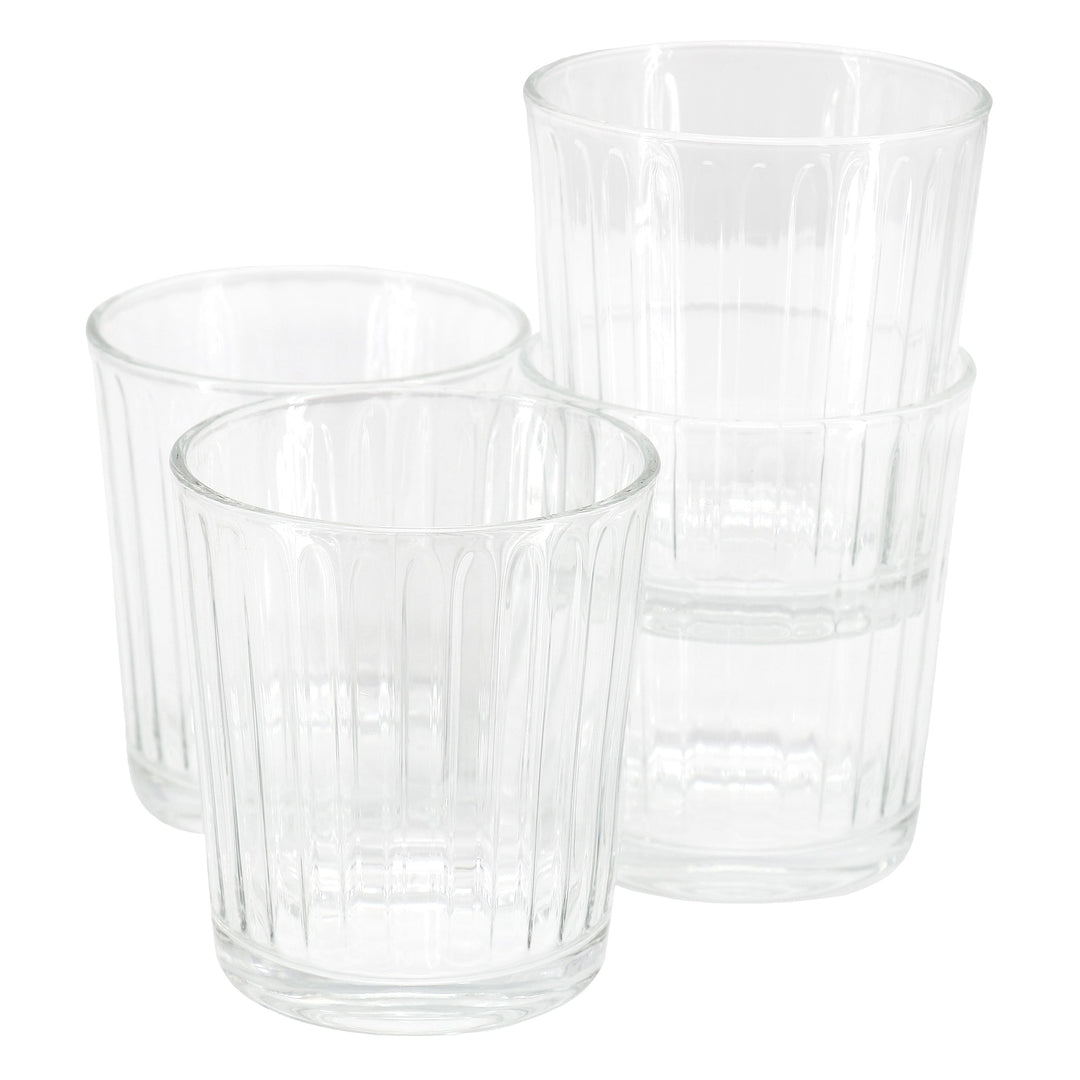 Gibson Home Moonstone 4 Piece 13.5 Ounce Double Old-Fashioned Glass
