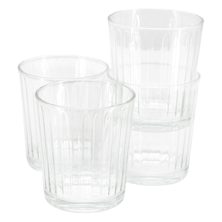 Gibson Home Moonstone 4 Piece 13.5 Ounce Double Old-Fashioned Glass