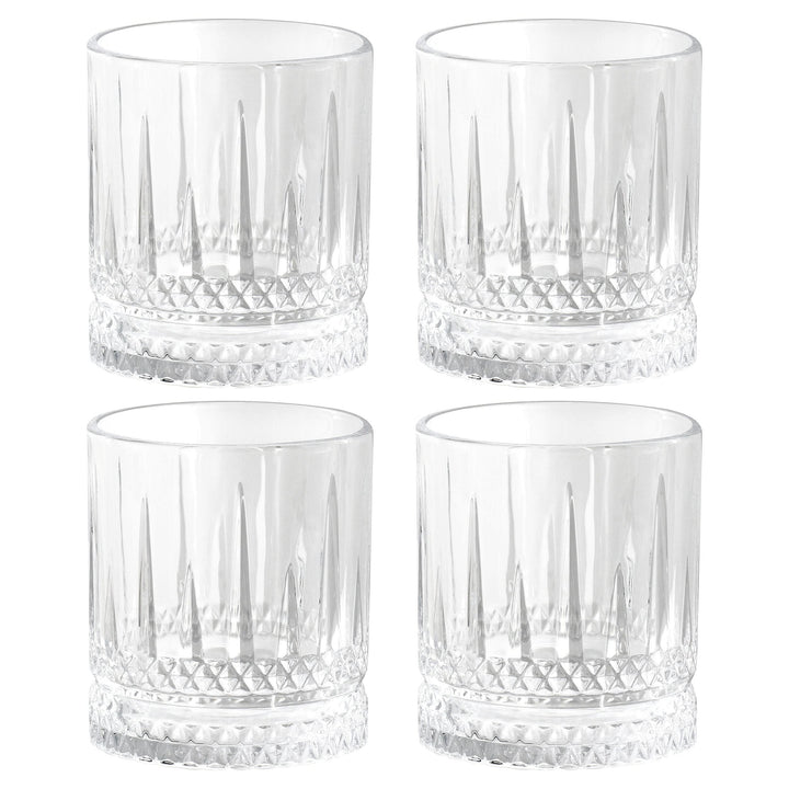 Gibson Home 4 Piece 13 Ounce Iceberg Embossed Double Old-Fashioned