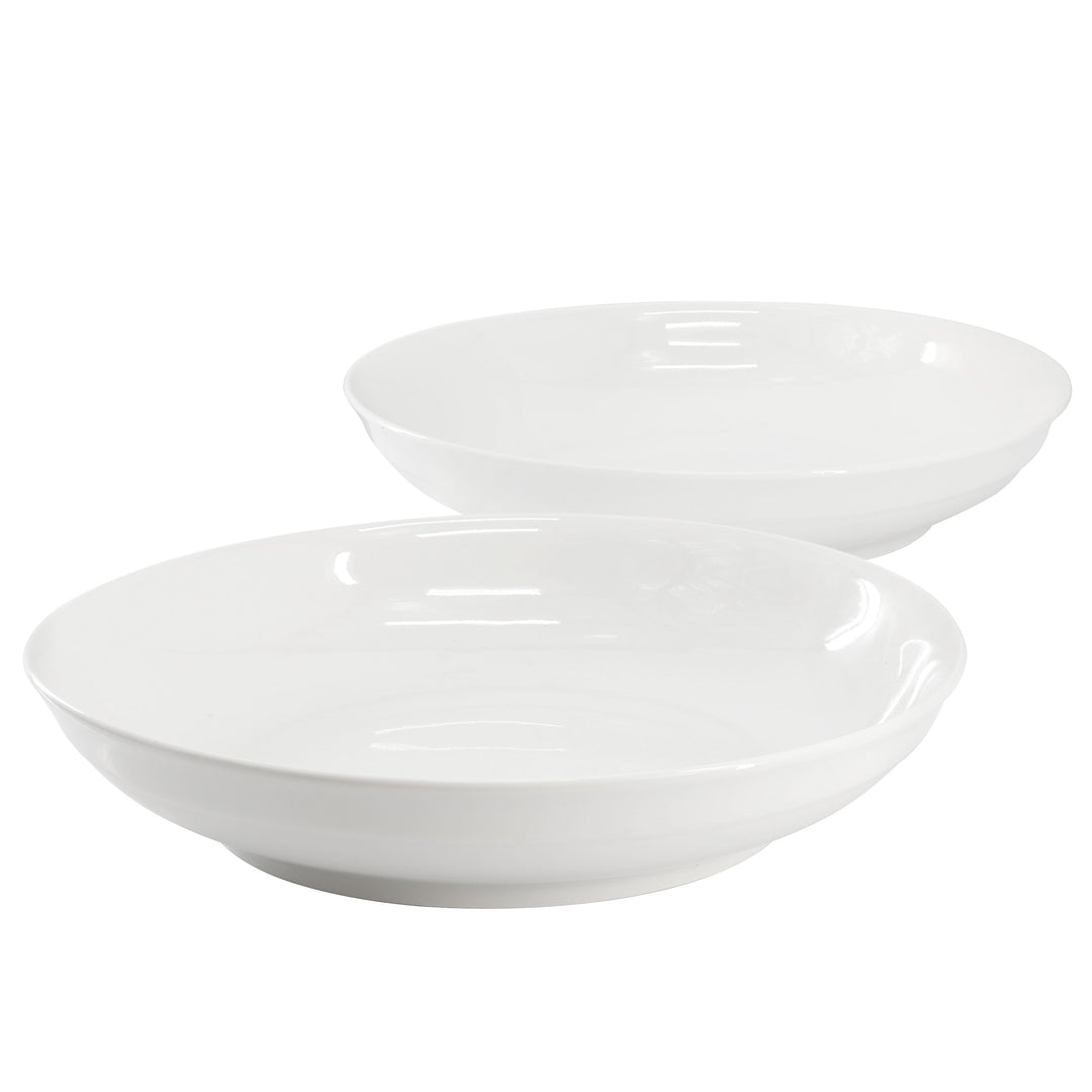 Gibson Home 2 Piece 11 Inch Round Fine Ceramic Serving Bowl Set in