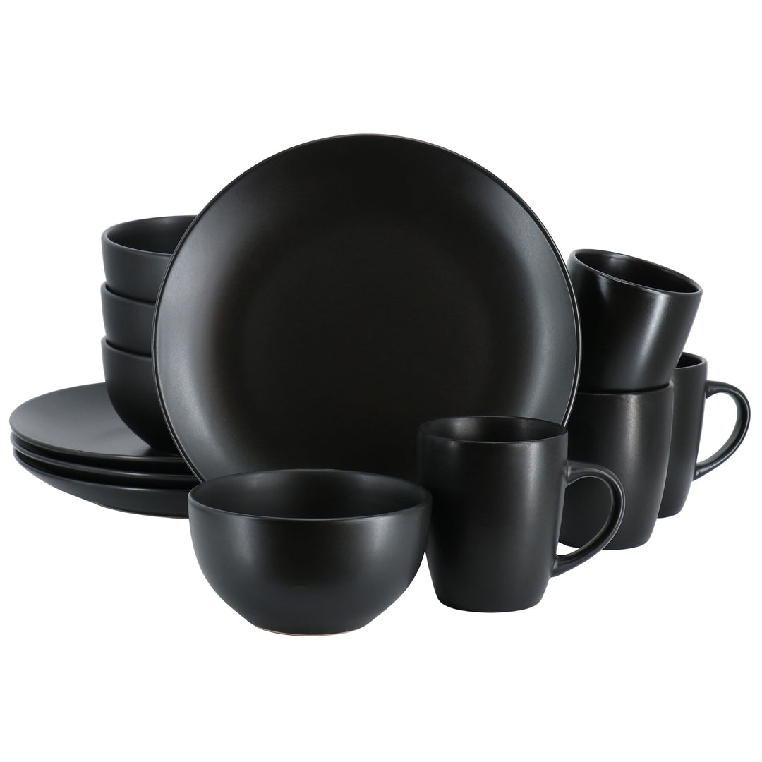 Gibson Home Everyday Plus 12 Piece Round Stoneware Dinnerware Set in