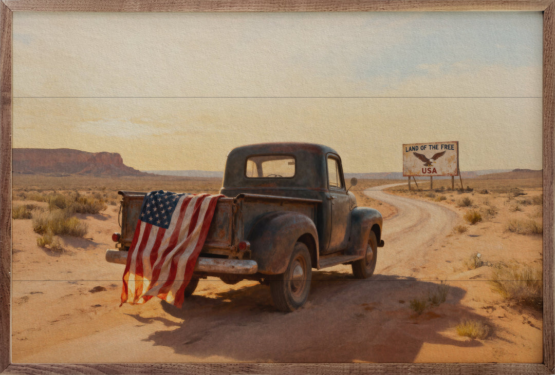 Americana Desert Truck Print