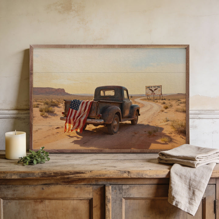 Americana Desert Truck Print
