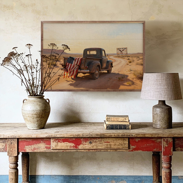 Americana Desert Truck Print
