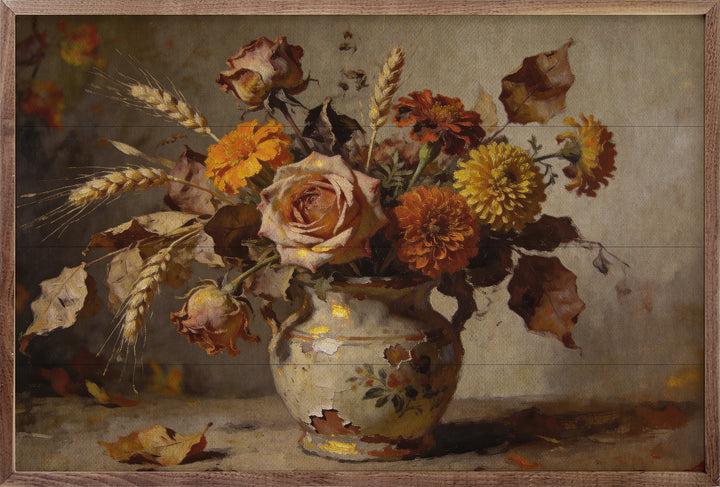 Autumn Rose And Wildflower Arrangement