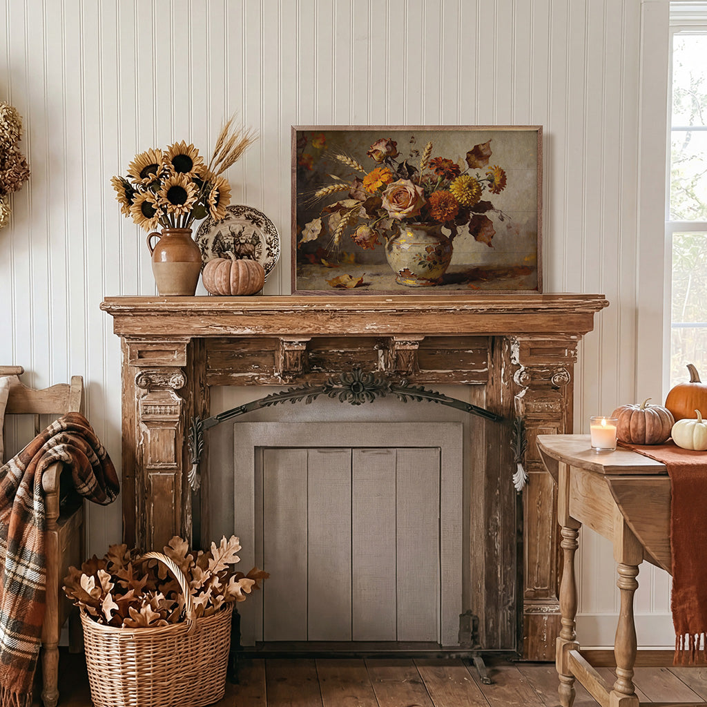Autumn Rose And Wildflower Arrangement