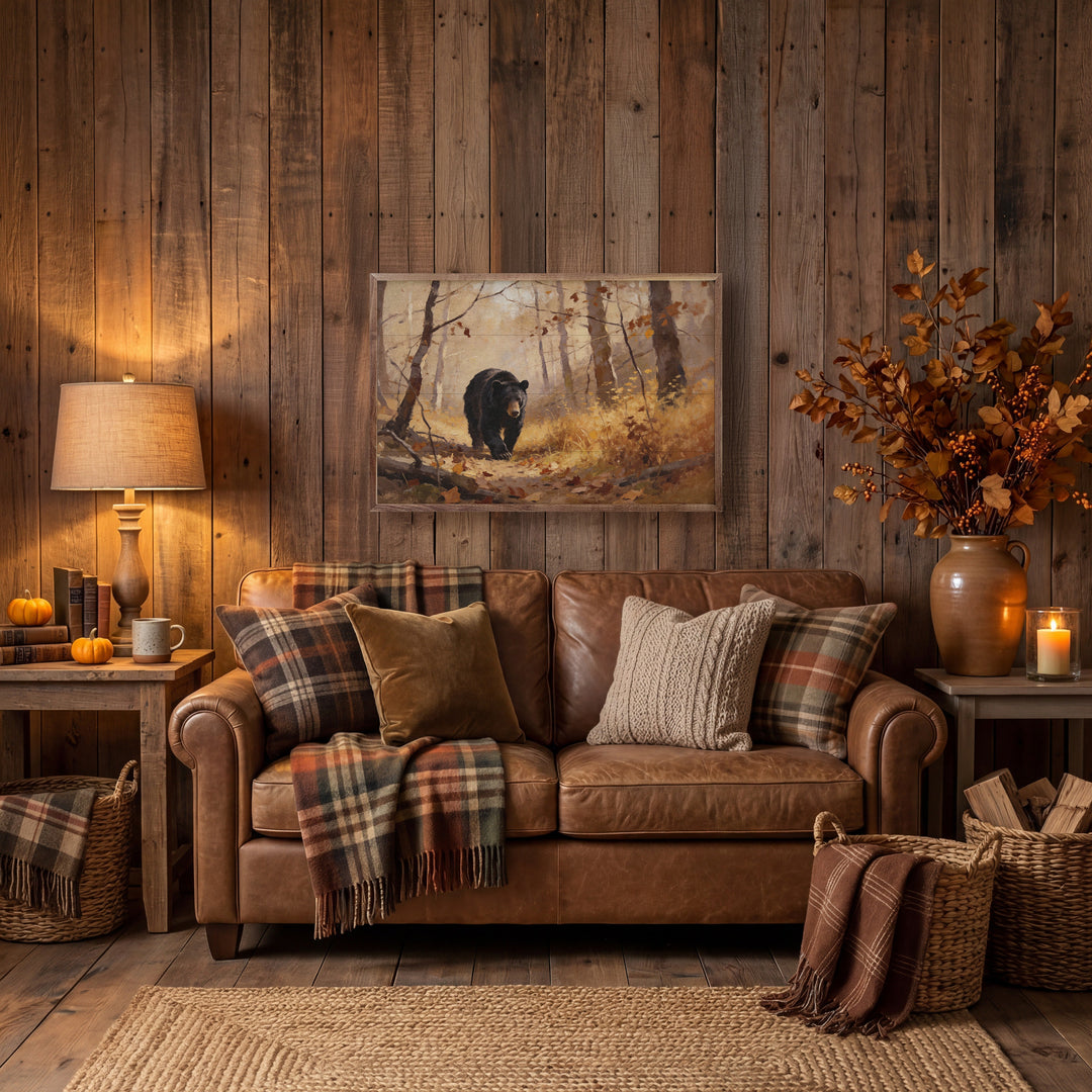 Bear In The Fall Woods