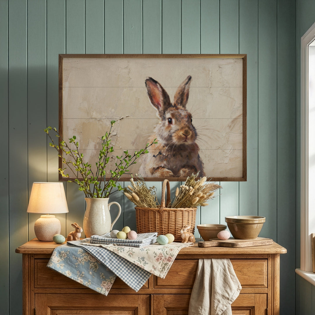 Brown Bunny Looking